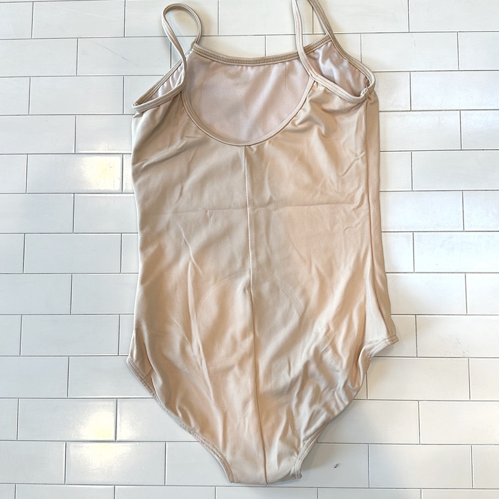 BLOCH Nude Spaghetti Strap Leotard (Kids 8-10) - Picture 4 of 5